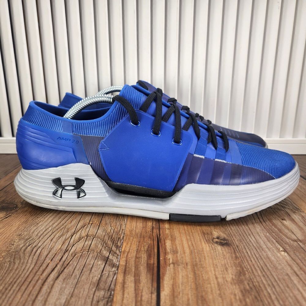 Under Armour Speedform AMP 2.0 Men Sz 11.5 Blue Gym Sport Running Sneakers Shoes